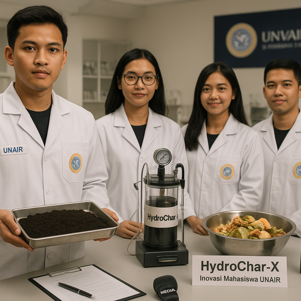 HydroChar-X: Inovasi Mahasiswa UNAIR Ubah Limbah Makanan Jadi Pupuk Slow-Release