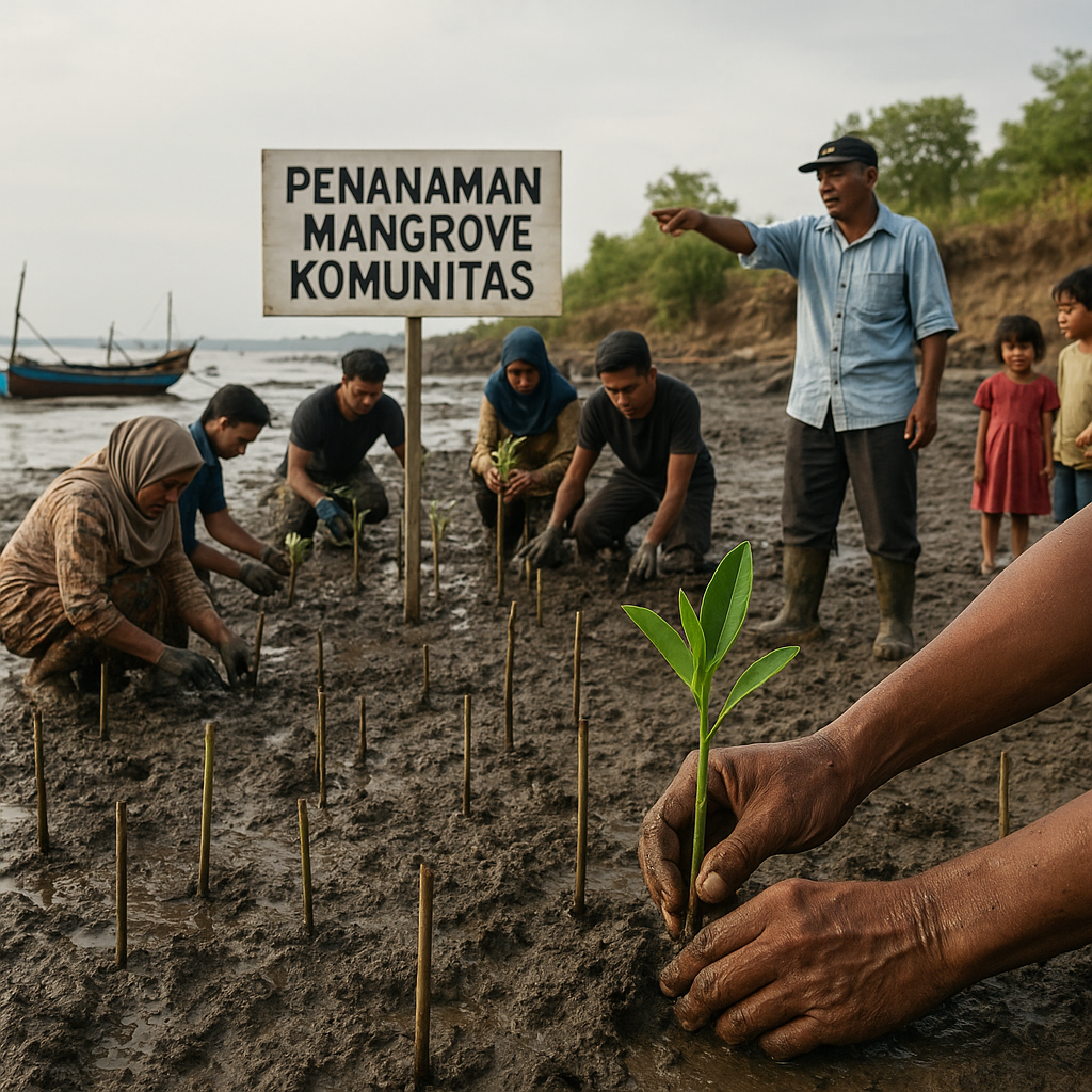 Inisiatif Penangkaran dan Restorasi Mangrove di Pesisir Jawa oleh Komunitas Lokal