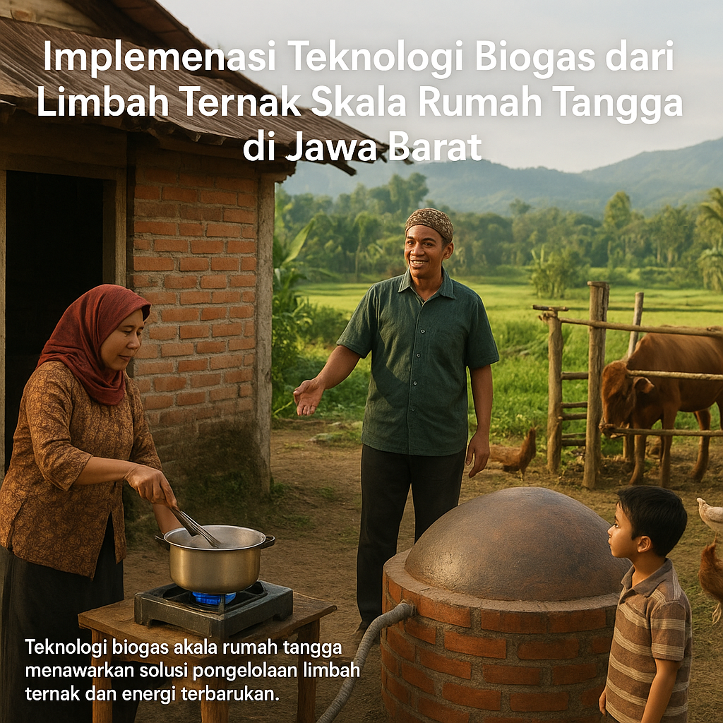 Implementasi Teknologi Biogas dari Limbah Ternak Skala Rumah Tangga di Jawa Barat
