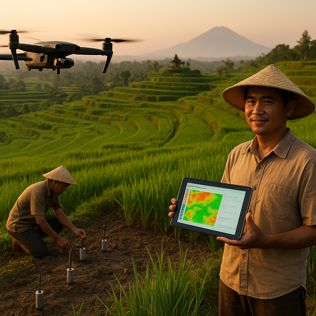Penggunaan Drone dan Sensor IoT untuk Pemetaan dan Monitoring Health Tanaman Padi di Bali