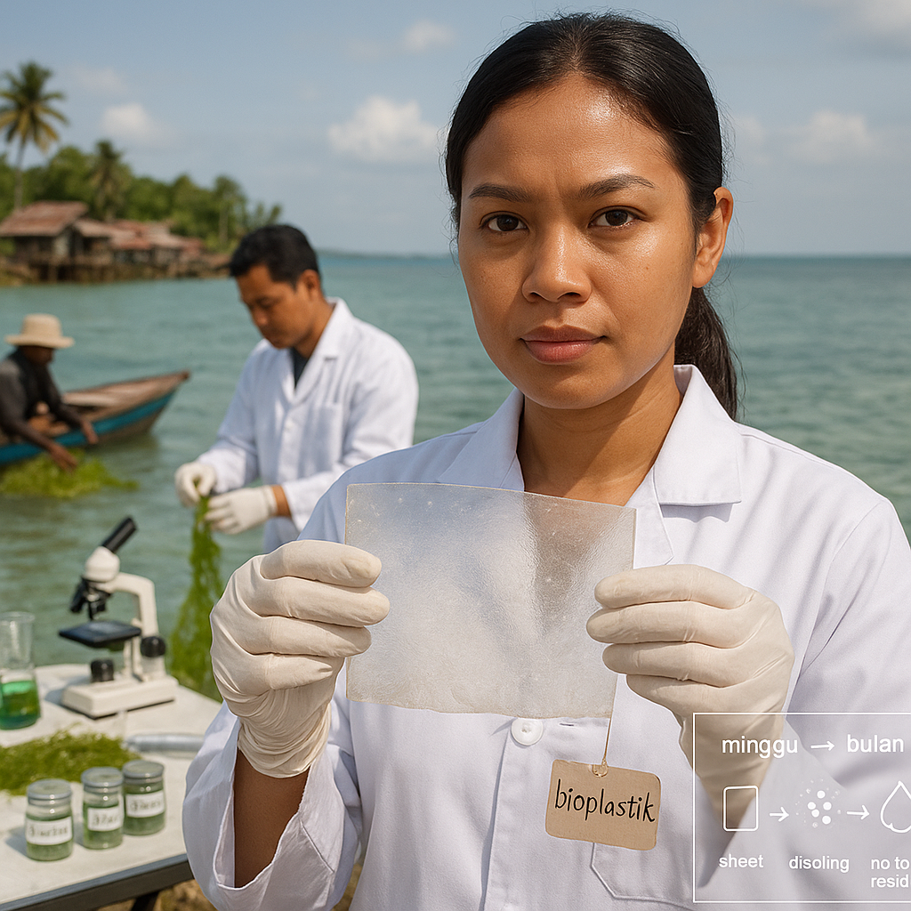 Startup Indonesia Kembangkan Bioplastik dari Rumput Laut yang Terurai di Laut