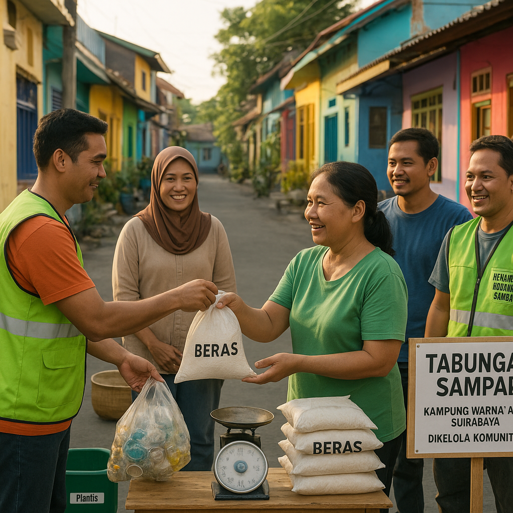 Kampung Warna-Warni di Surabaya Ubah Sampah Jadi Beras, Terapkan Sistem Tabungan Sampah