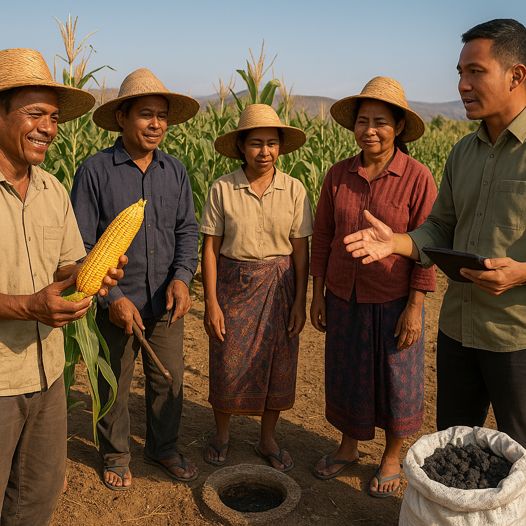Pemanfaatan Biochar dan Biopori di Lahan Kering NTT Tingkatkan Produksi Jagung Hingga 40%