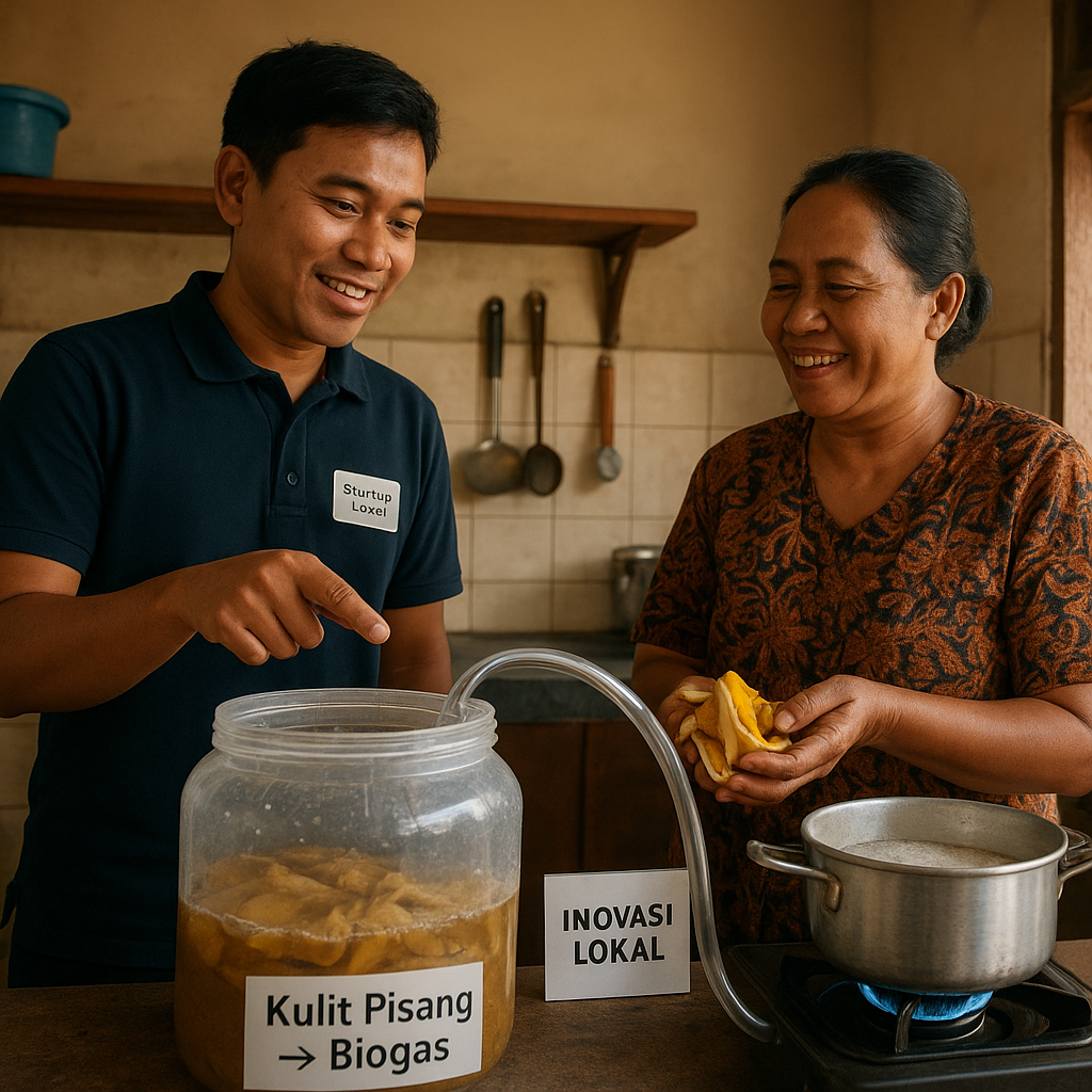 Startup Indonesia Mengubah Kulit Pisang Jadi Bahan Bakar Biogas Alternatif