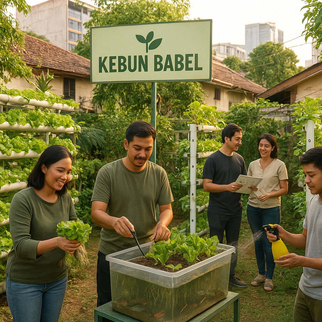 Komunitas 'Kebun Babel' di Jakarta Selatan Sukssel Kelola Urban Farming Vertikal di Lahan Sempit