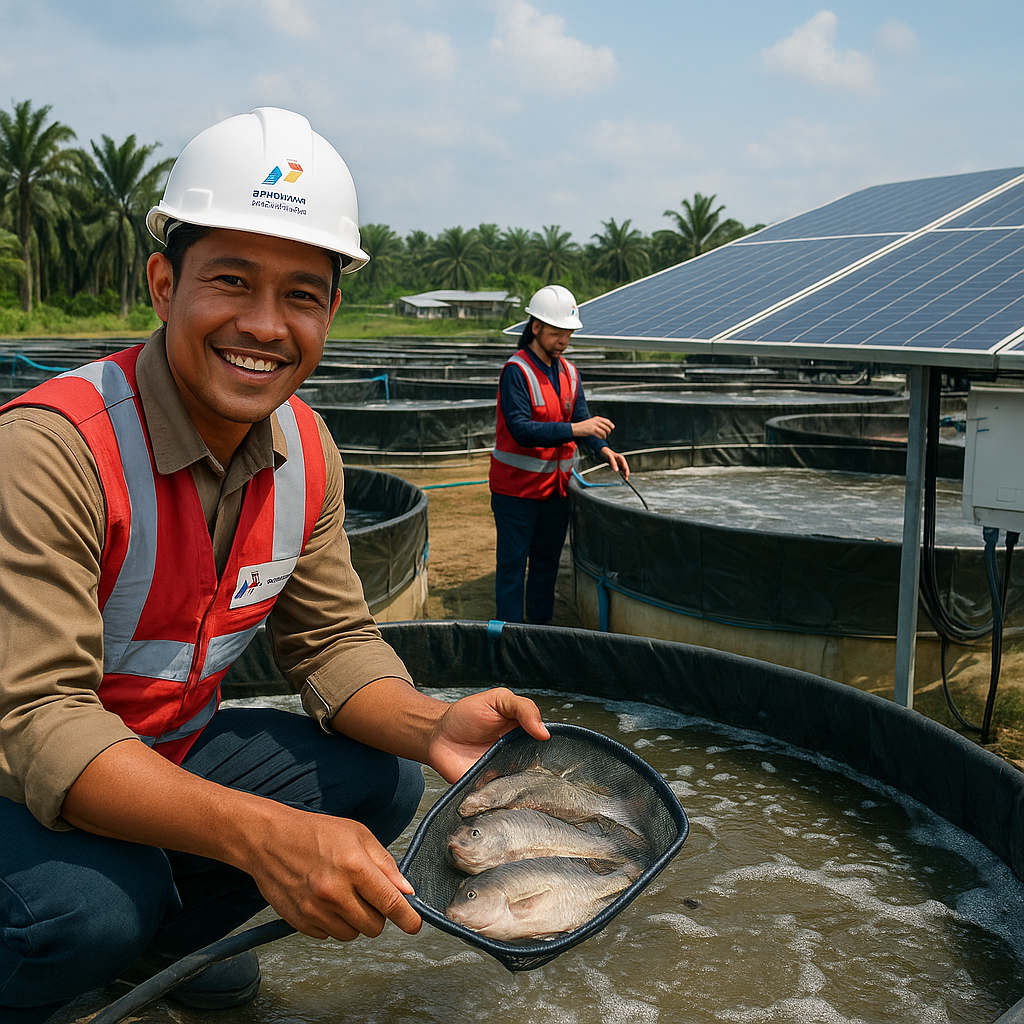 Pertamina Patra Niaga Dongkrak Ketahanan Pangan dengan Inovasi Bioflok dan PLTS di Riau