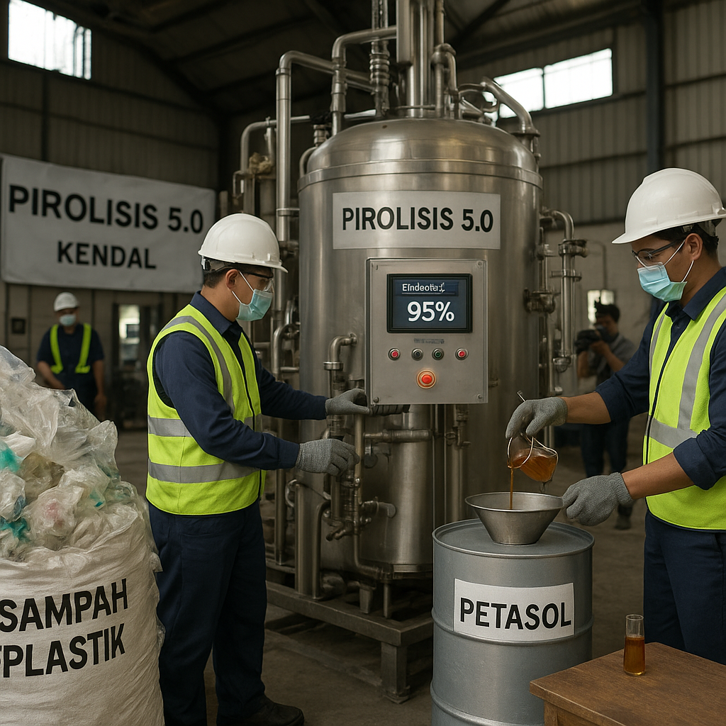 Pemanfaatan Sampah Plastik Bernilai Rendah Menjadi Bahan Bakar Petasol di Kendal