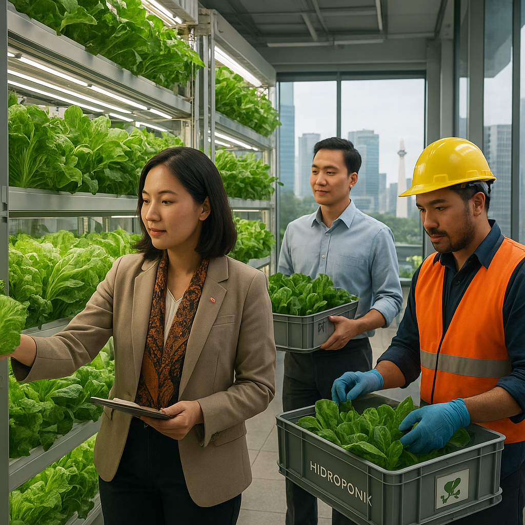 Inisiatif 'Vertical Farming' di Gedung Perkantoran Jakarta Hasilkan Sayuran Segar dan Kurangi Jejak Karbon