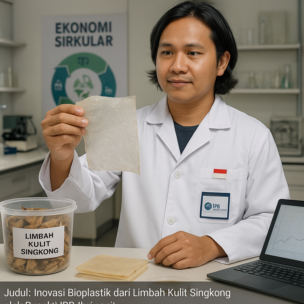 Inovasi Bioplastik dari Limbah Kulit Singkong oleh Peneliti IPB University
