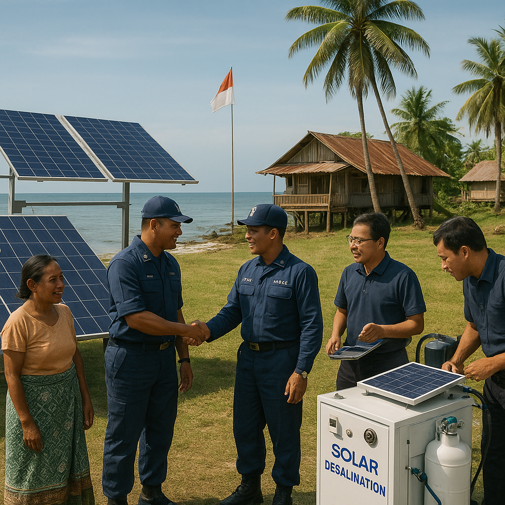 Kolaborasi TNI AL dan Masyarakat Pulau Kecil dalam Pengembangan Energi Surya dan Air Tawar