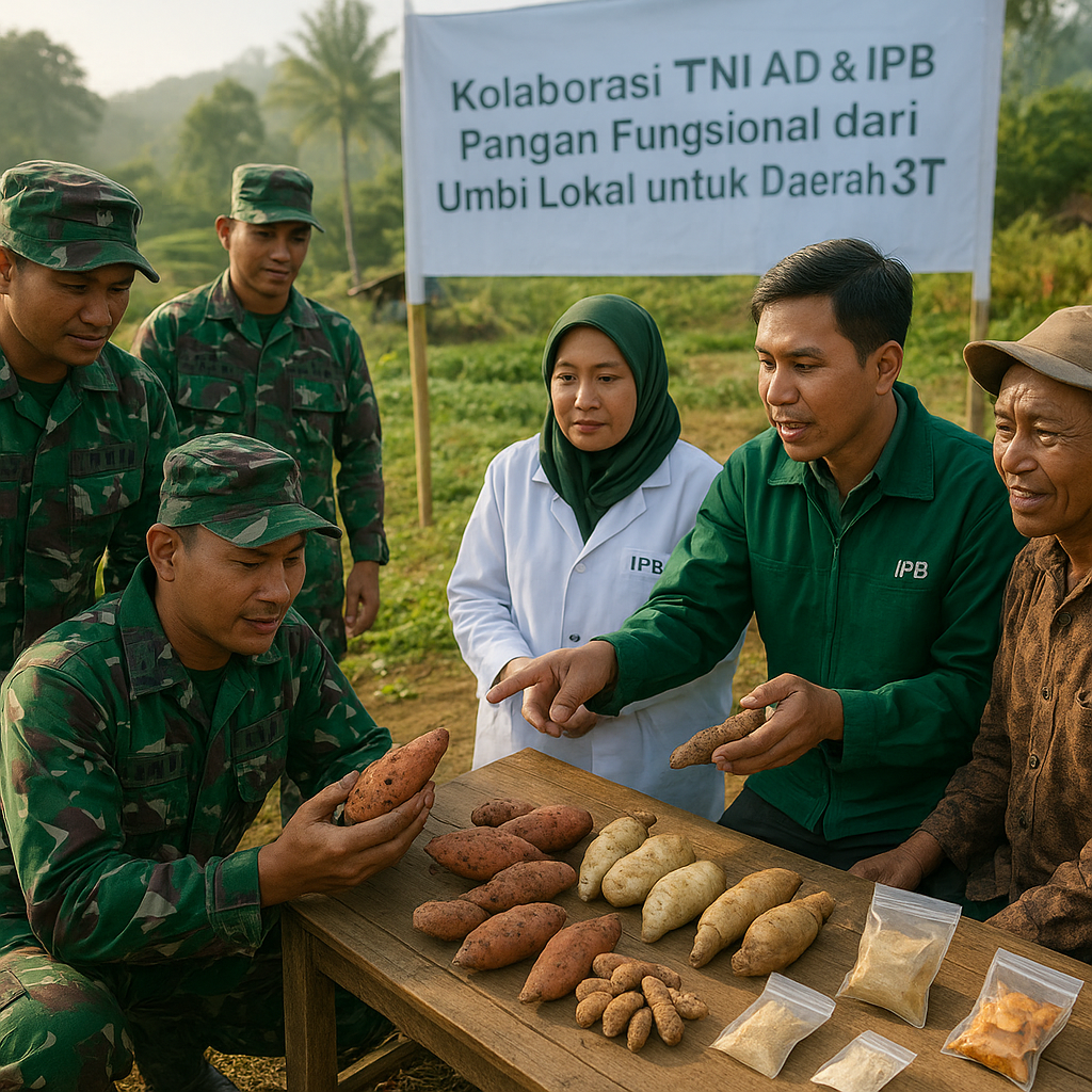 Kolaborasi TNI AD dan IPB Kembangkan Pangan Fungsional dari Umbi Lokal untuk Daerah 3T