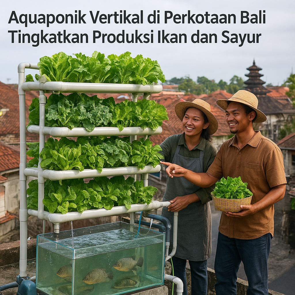 Aquaponik Vertikal di Perkotaan Bali Tingkatkan Produksi Ikan dan Sayur di Lahan Terbatas