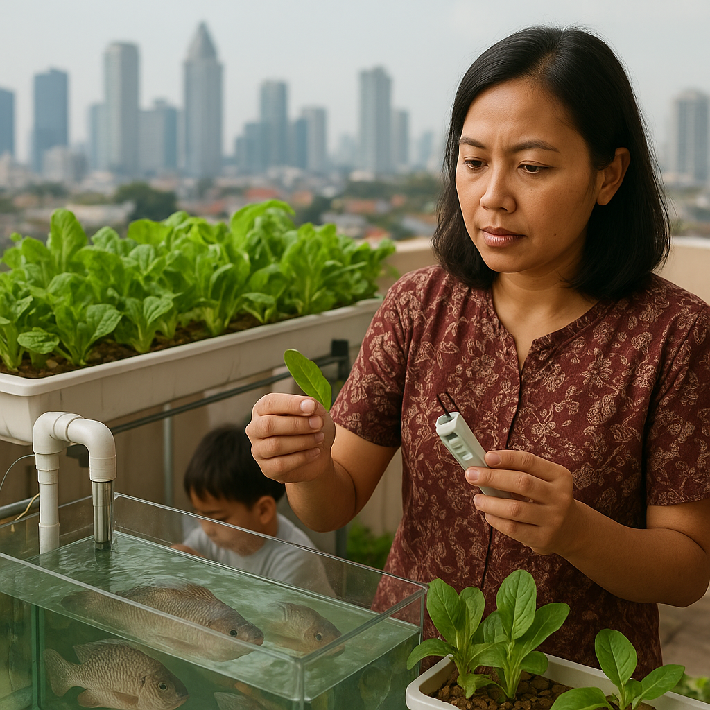 Aquaponik Skala Rumah Tangga Kurangi Jejak Karbon dan Tingkatkan Gizi di Perkotaan