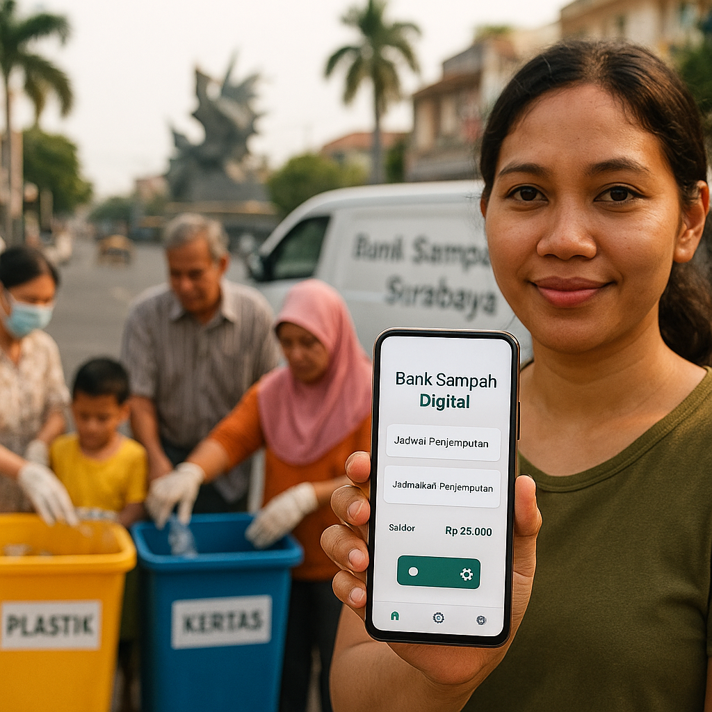 Inisiatif 'Bank Sampah Digital' Tingkatkan Partisipasi Warga dalam Pengelolaan Limbah di Surabaya