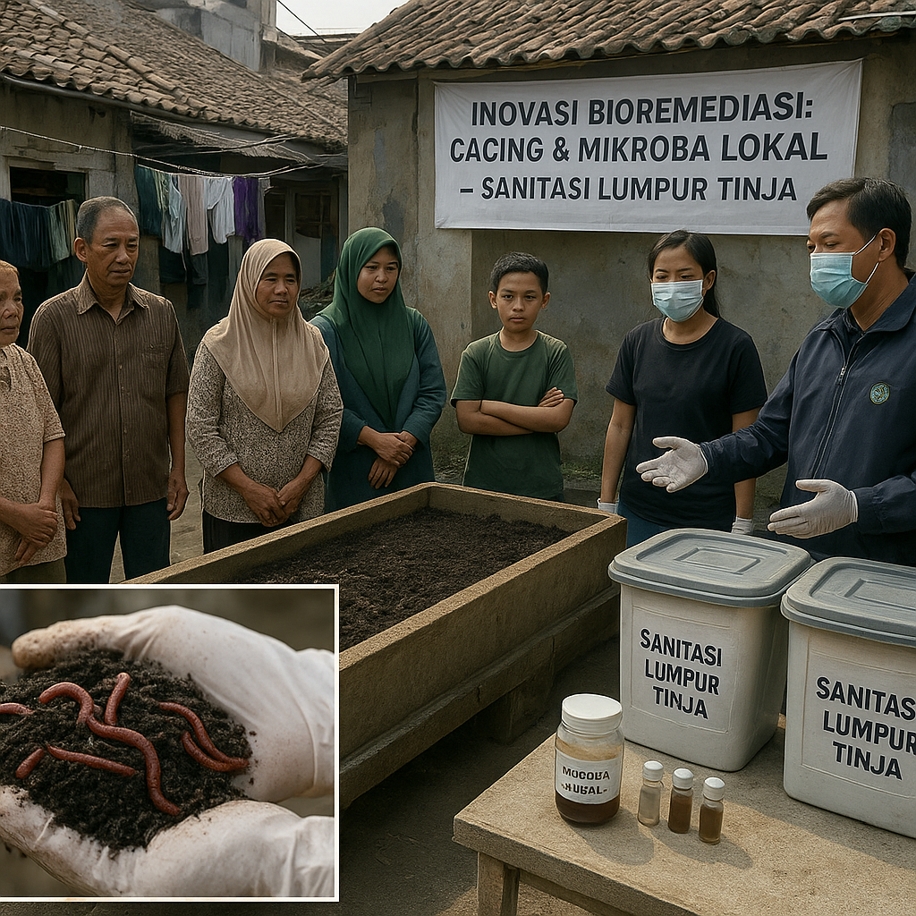 Inovasi Bioremediasi Menggunakan Cacing dan Mikroba Lokal untuk Sanitasi Lumpur Tinja di Kawasan Permukiman Padat