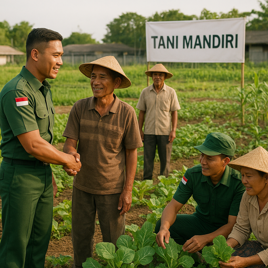 Kemitraan TNI AD dengan Petani dalam Program 'Tani Mandiri' untuk Optimasi Lahan dan Diversifikasi Pangan