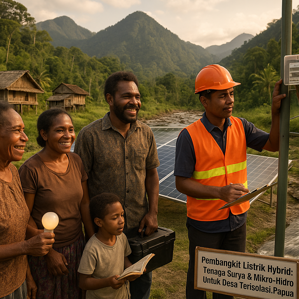 Pembangkit Listrik Hybrid (Solar & Micro-hydro) untuk Desa Terisolasi di Papua