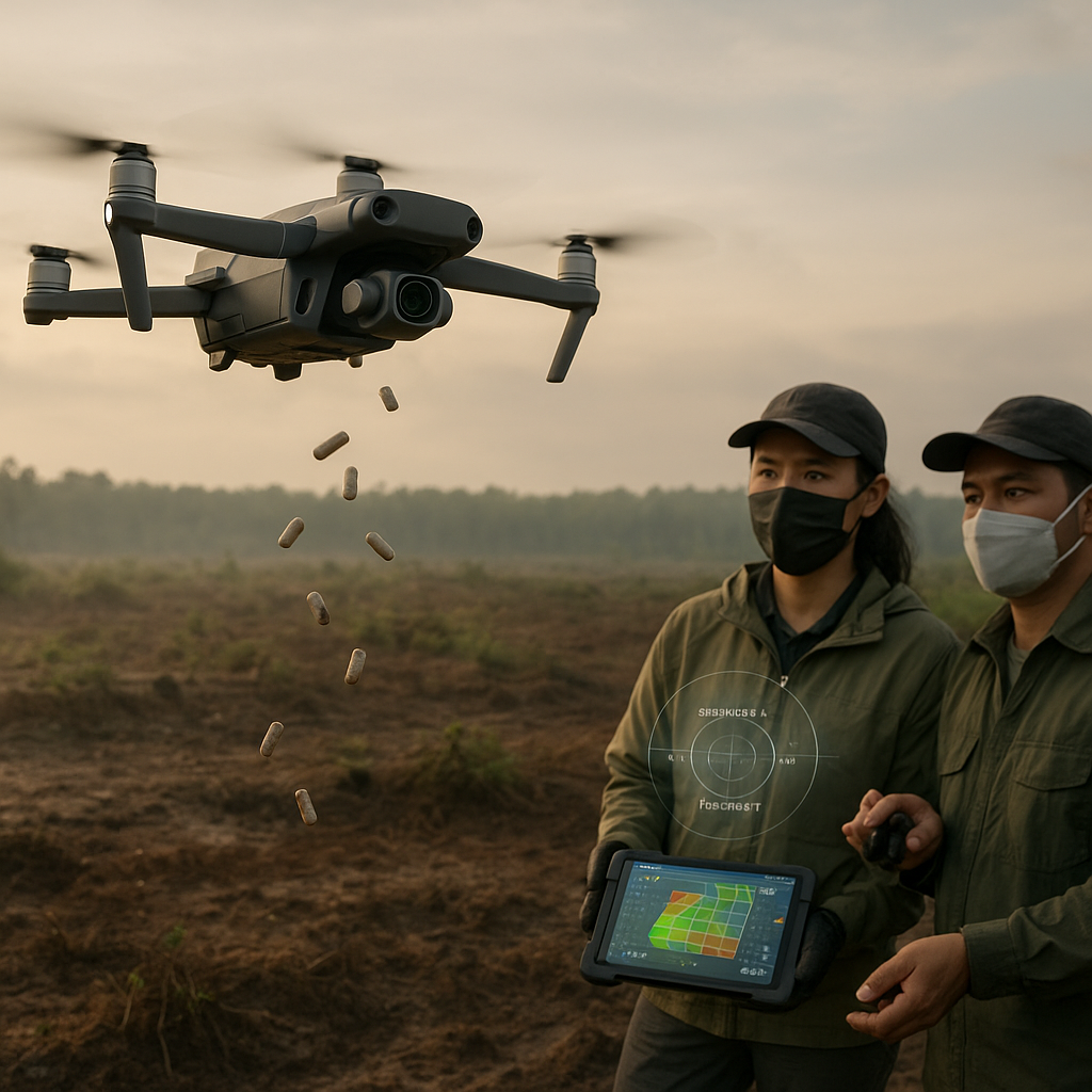 Startup Lokal Rakit Drone untuk Reboisasi Cerdas di Lahan Kritis Kalimantan