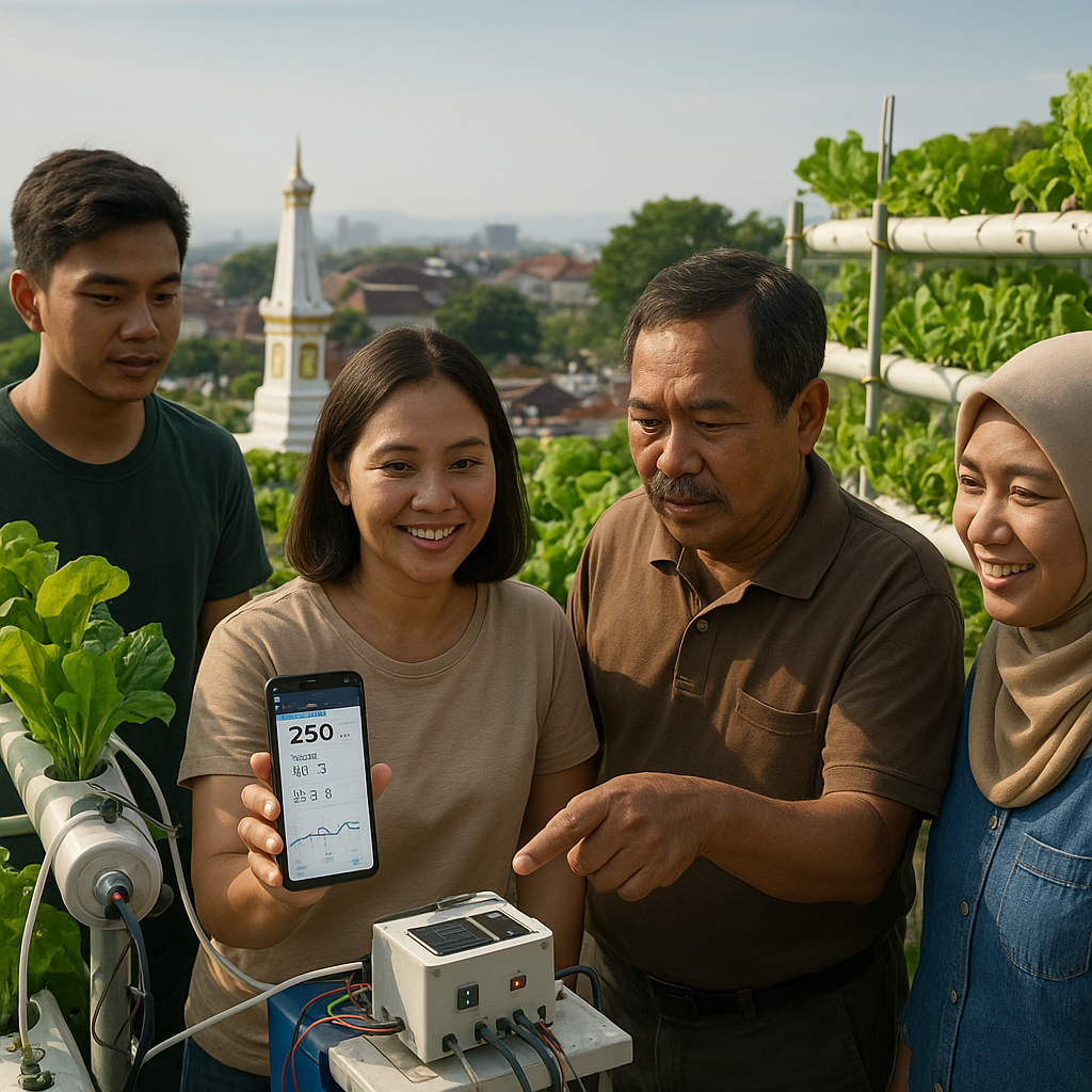Komunitas di Yogyakarta Sukses Kembangkan Sistem Urban Farming Hidroponik Berbasis IoT
