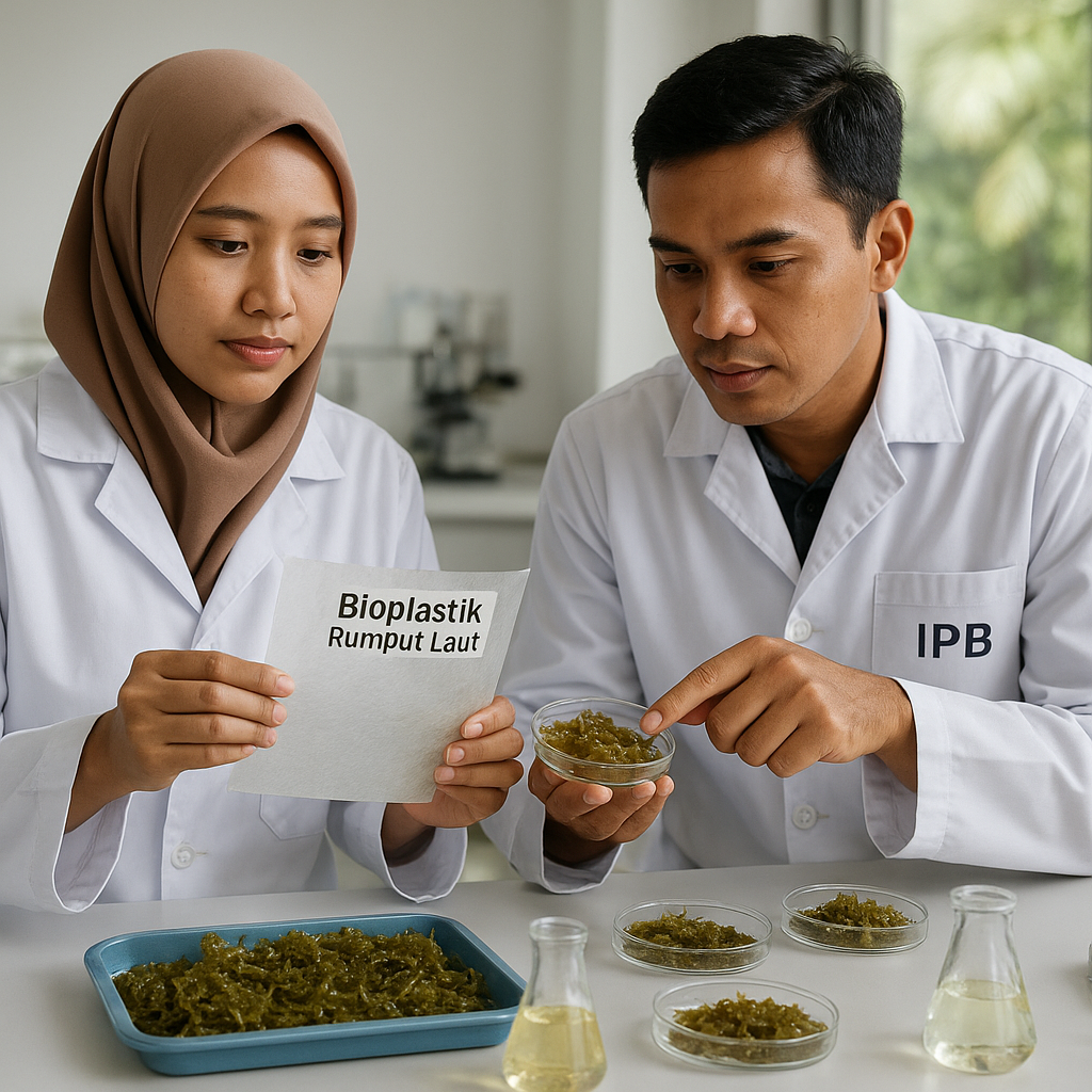 Peneliti IPK Kembangkan Bioplastik dari Rumput Laut, Ramah Lingkungan dan Mudah Terurai