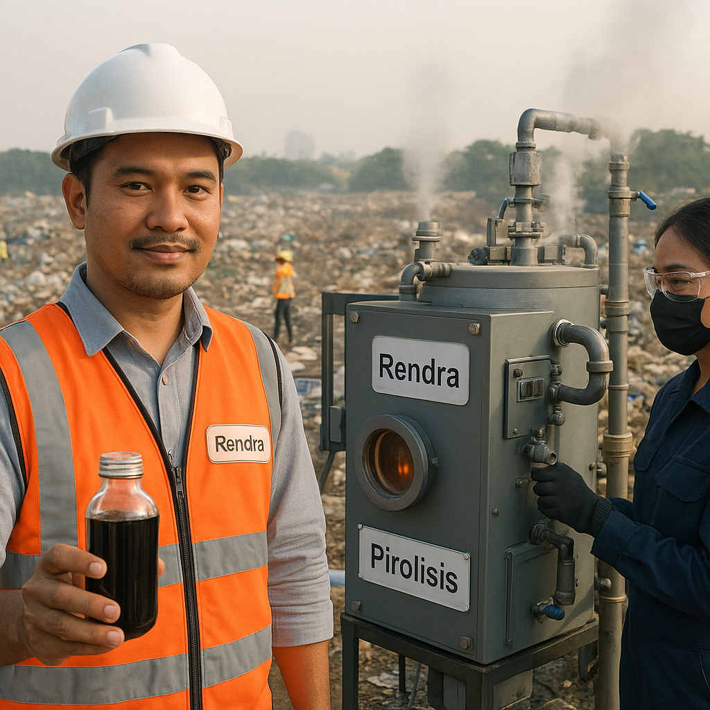 Startup Rendra Mengubah Sampah Plastik Menjadi Bahan Bakar Minyak