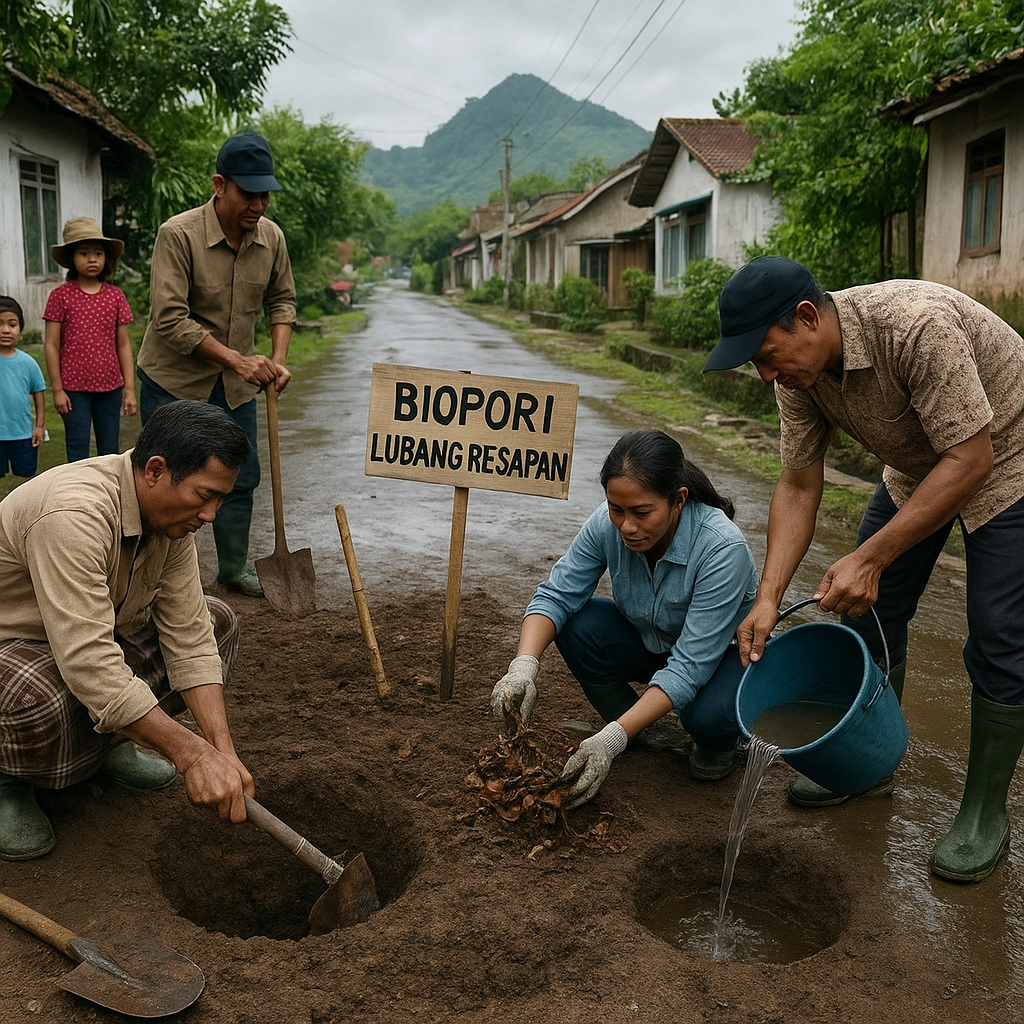 Komunitas di Sleman Manfaatkan Biopori dan Lubang Resapan untuk Tangani Banjir dan Kekeringan
