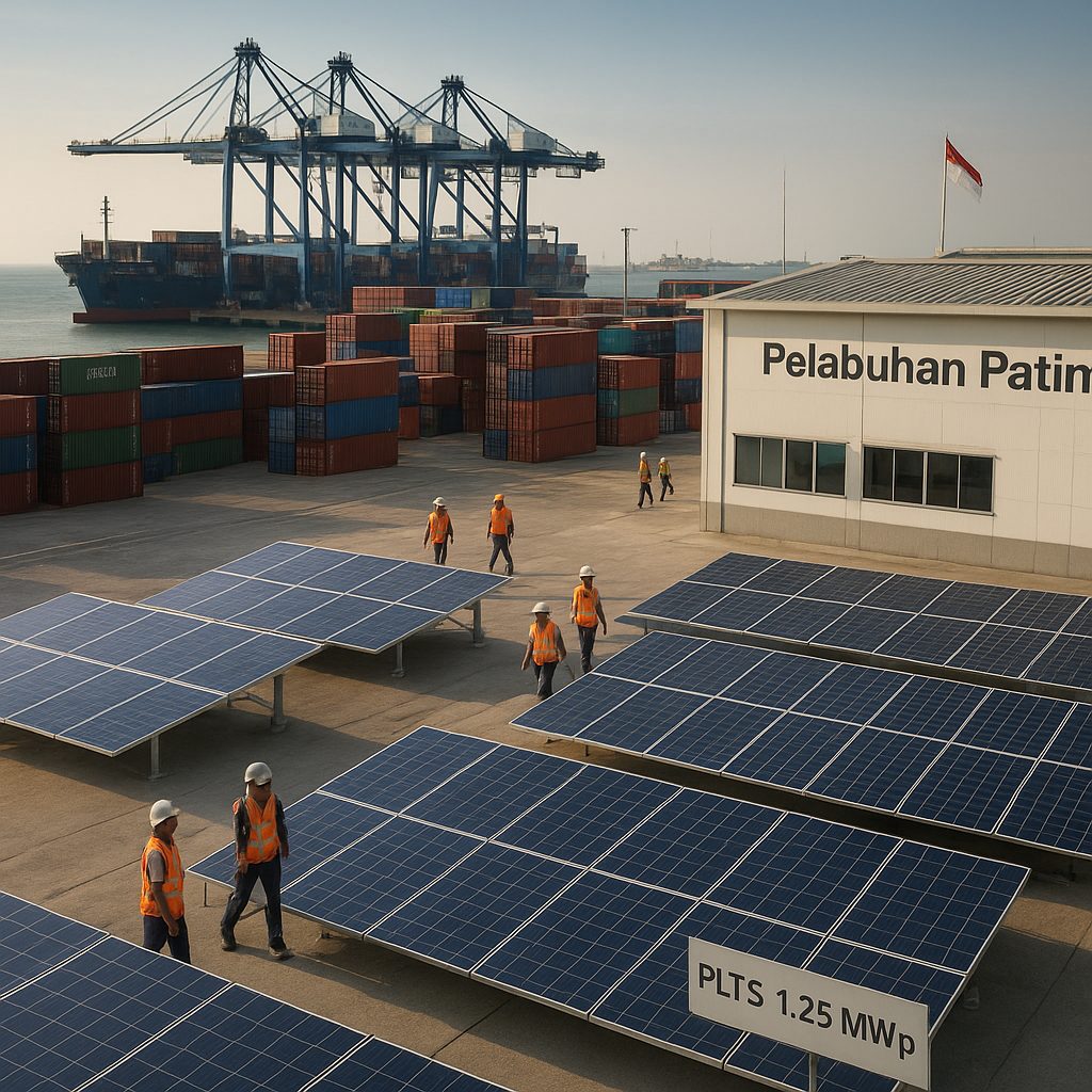 Green Port Nusantara: Pelabuhan Patimban Mulai Operasikan Tenaga Surya untuk Terminal Peti Kemas