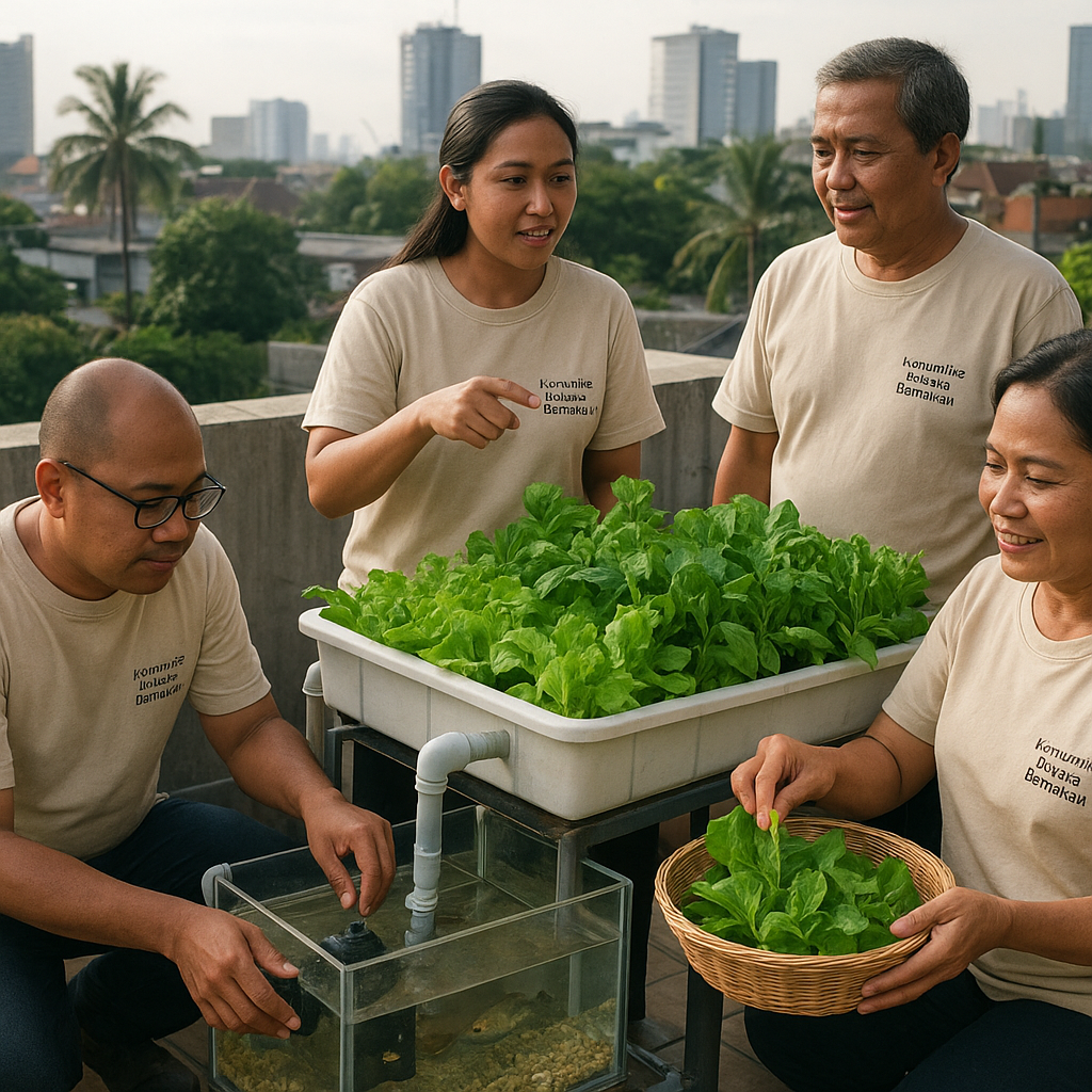 Aquaponik Skala Rumah Tangga oleh Komunitas Jakarta Berkebun Tekan Impor Sayur