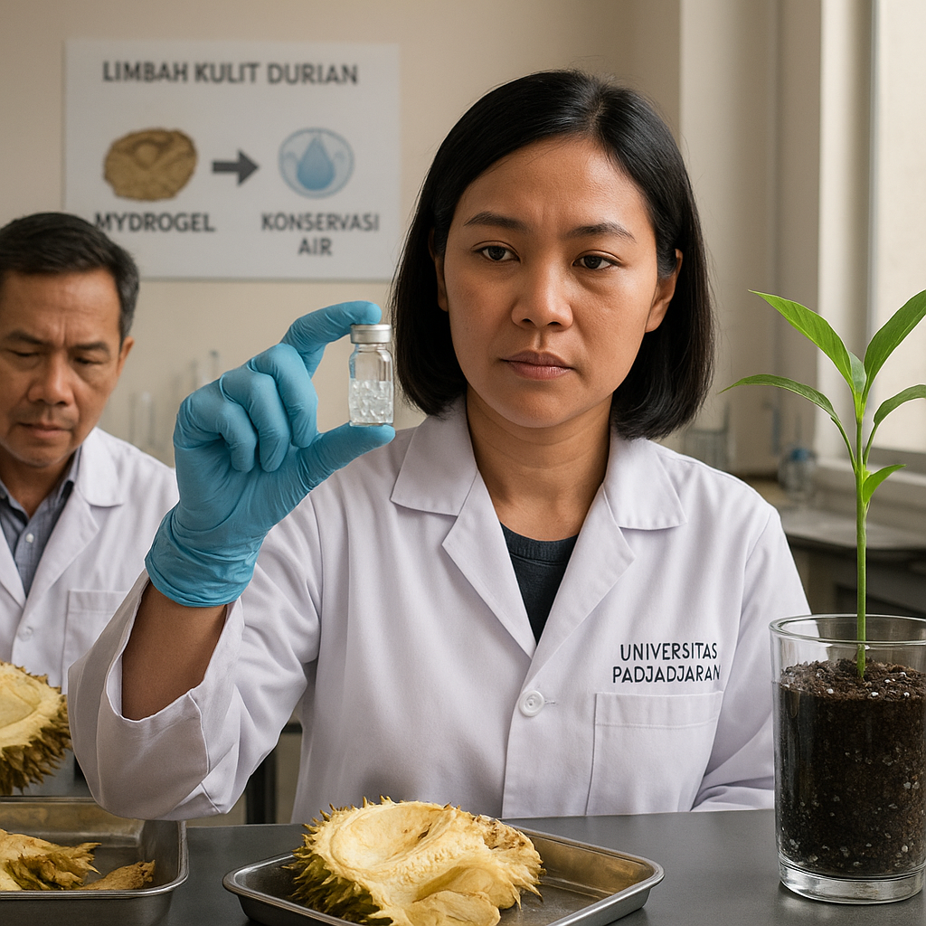 Teknologi Hydrogel dari Kulit Durian oleh Peneliti UNPAD Tingkatkan Ketersediaan Air bagi Tanaman