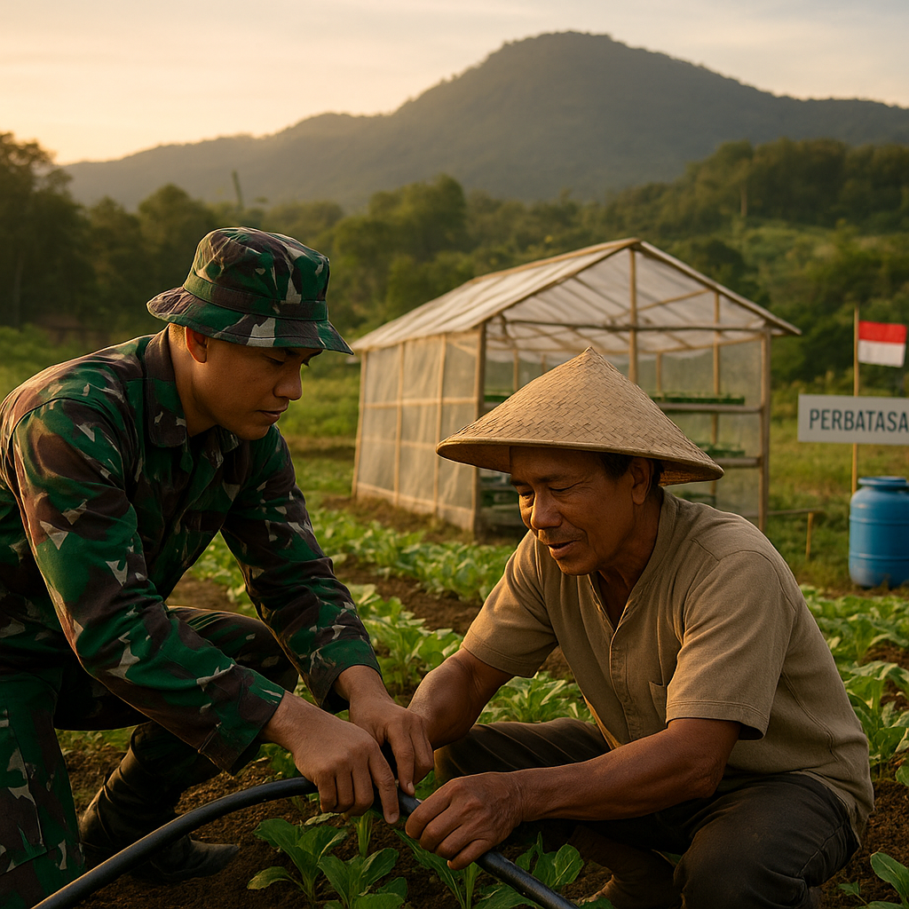 Kolaborasi TNI AD dengan Petani Kembangkan Pertanian Cerdas di Perbatasan