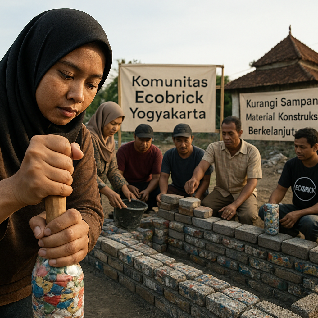 Komunitas di Yogyakarta Ubah Limbah Plastik Jadi Bahan Konstruksi 'Ecobrick' untuk Bangun Fasilitas Umum