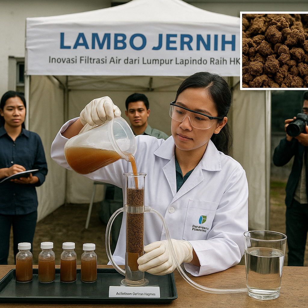 LAMBO JERNIH: Inovasi Filtrasi Air dari Lumpur Lapindo Raih HKI