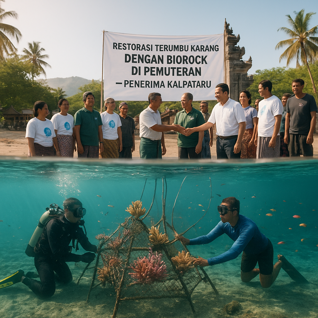 Restorasi Terumbu Karang dengan Biorock di Pemuteran Raih Kalpataru