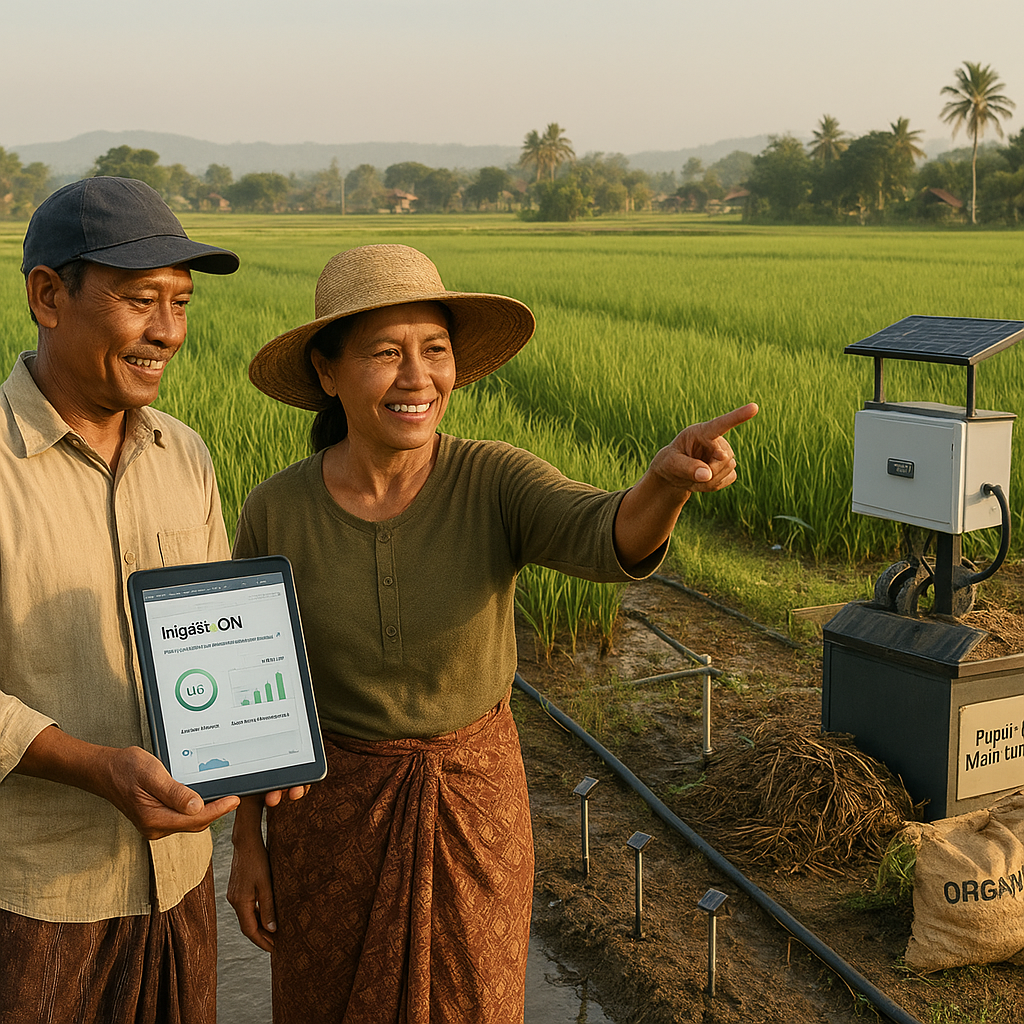 Mannennungeng: Sistem Irigasi IoT dan Pengolahan Limbah Tingkatkan Produktivitas Padi di Bone