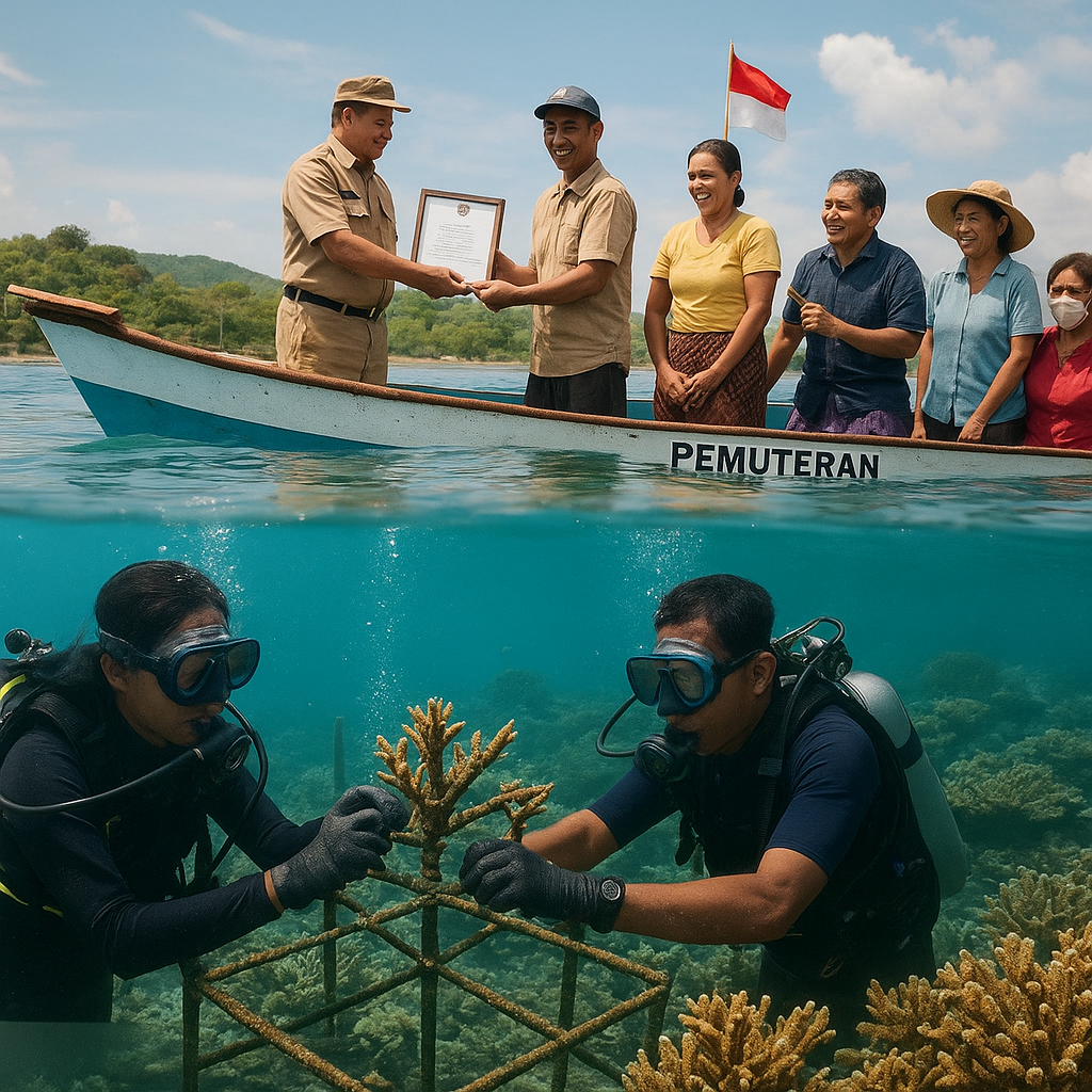 Restorasi Terumbu Karang dengan Teknologi Biorock di Pemuteran Raih Kalpataru