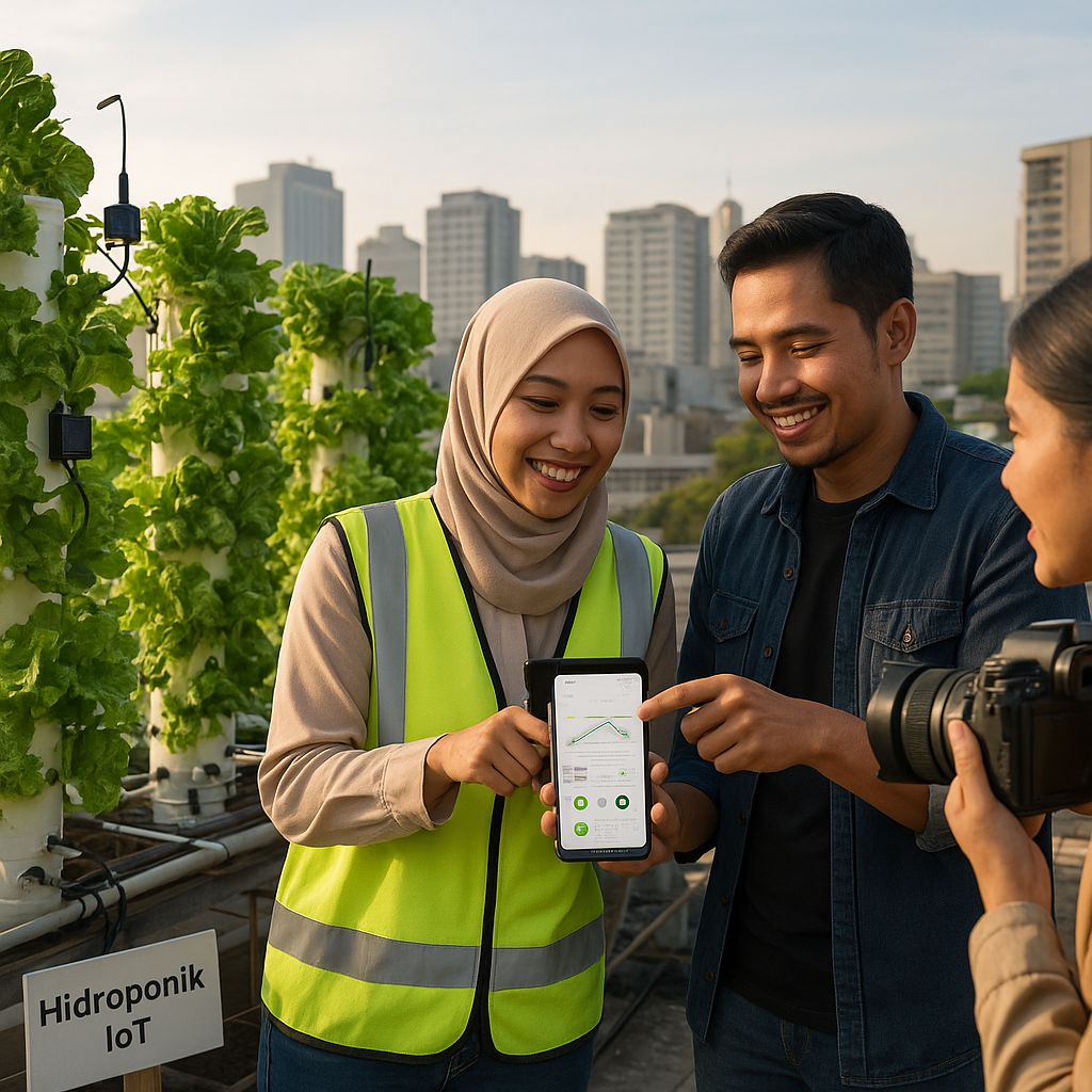 Teknologi Hidroponik Berbasis IoT di Perkotaan Tingkatkan Produktivitas Sayuran 40%