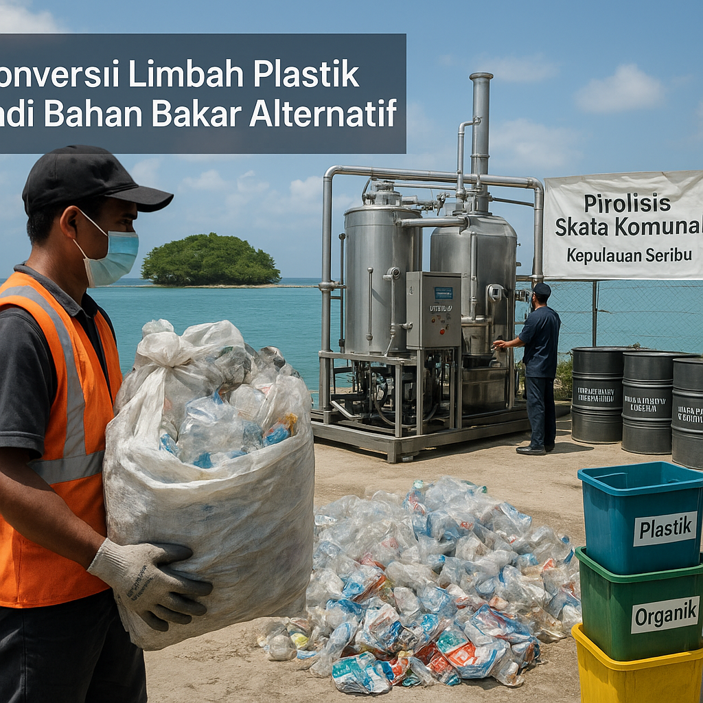 Konversi Limbah Plastik Jadi Bahan Bakar Alternatif dengan Teknologi Pirolisis Skala Komunal