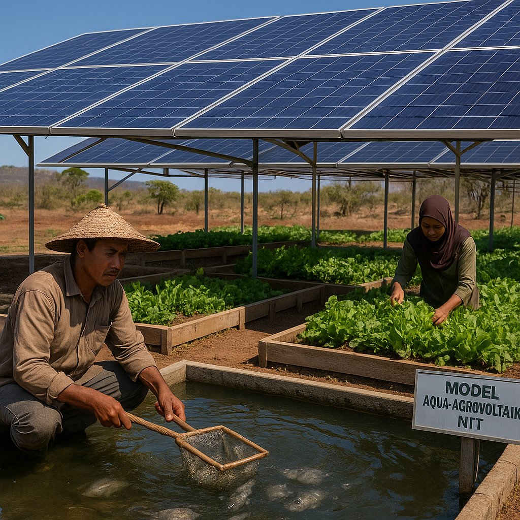 Model 'Aqua-Agrovoltaik' di NTT: Panel Surya Naungi Kolam Ikan dan Kebun, Tingkatkan Efisiensi Lahan Gersang