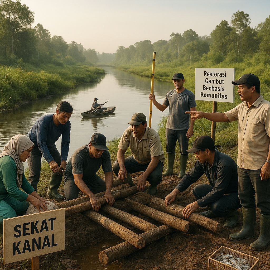 Inisiatif 'Restorasi Gambut Berbasis Komunitas' di Kalimantan Tengah Tekan Emisi dan Tingkatkan Hasil Perikanan Air Tawar