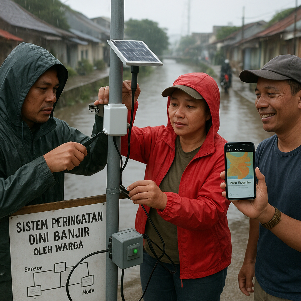 Sistem Peringatan Dini Banjir Berbasis AI dan IoT oleh Warga di Jakarta