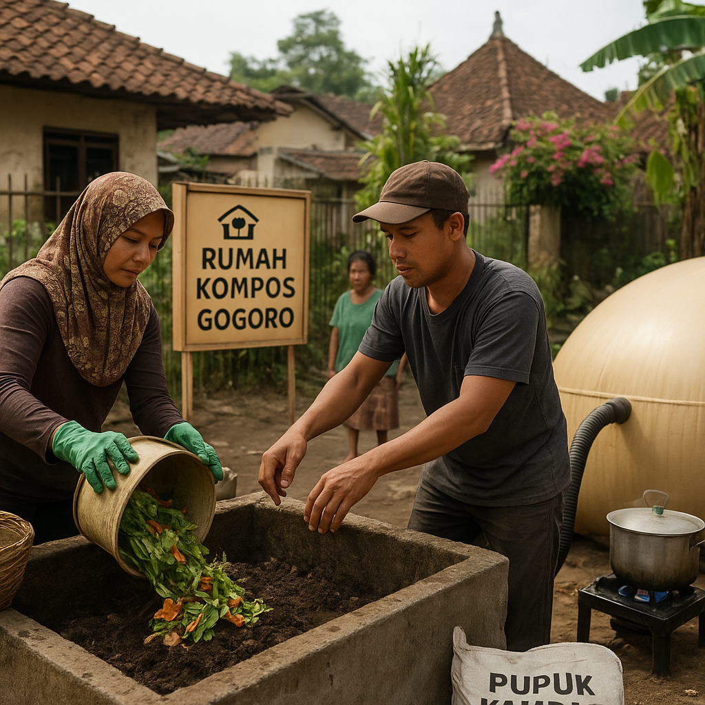 Rumah Kompos 'Gogoro' di Yogyakarta: Ubah Sampah Organik Kota Jadi Pupuk dan Gas Masak