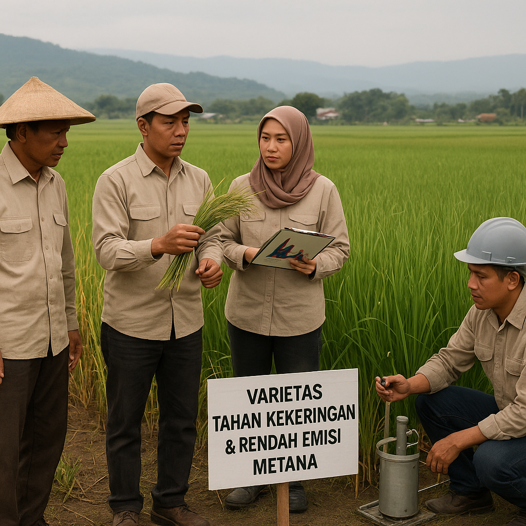 Pengembangan Varietas Padi Tahan Kekeringan dan Rendah Emisi Metana oleh Kementan dan IRRI