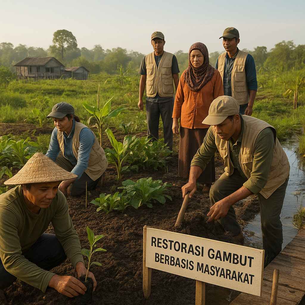 Restorasi Gambut Berbasis Masyarakat di Kalimantan Tengah: Dari Pencegahan Karhutla hingga Sumber Pangan Lokal