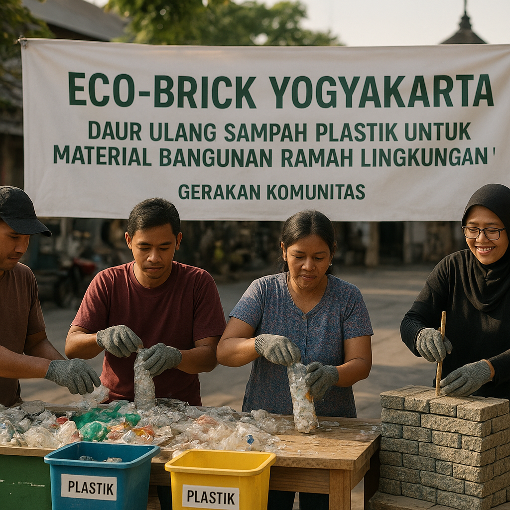 Aplikasi 'Eco-Brick' Daur Ulang Sampah Plastik untuk Material Bangunan Ramah Lingkungan di Yogyakarta
