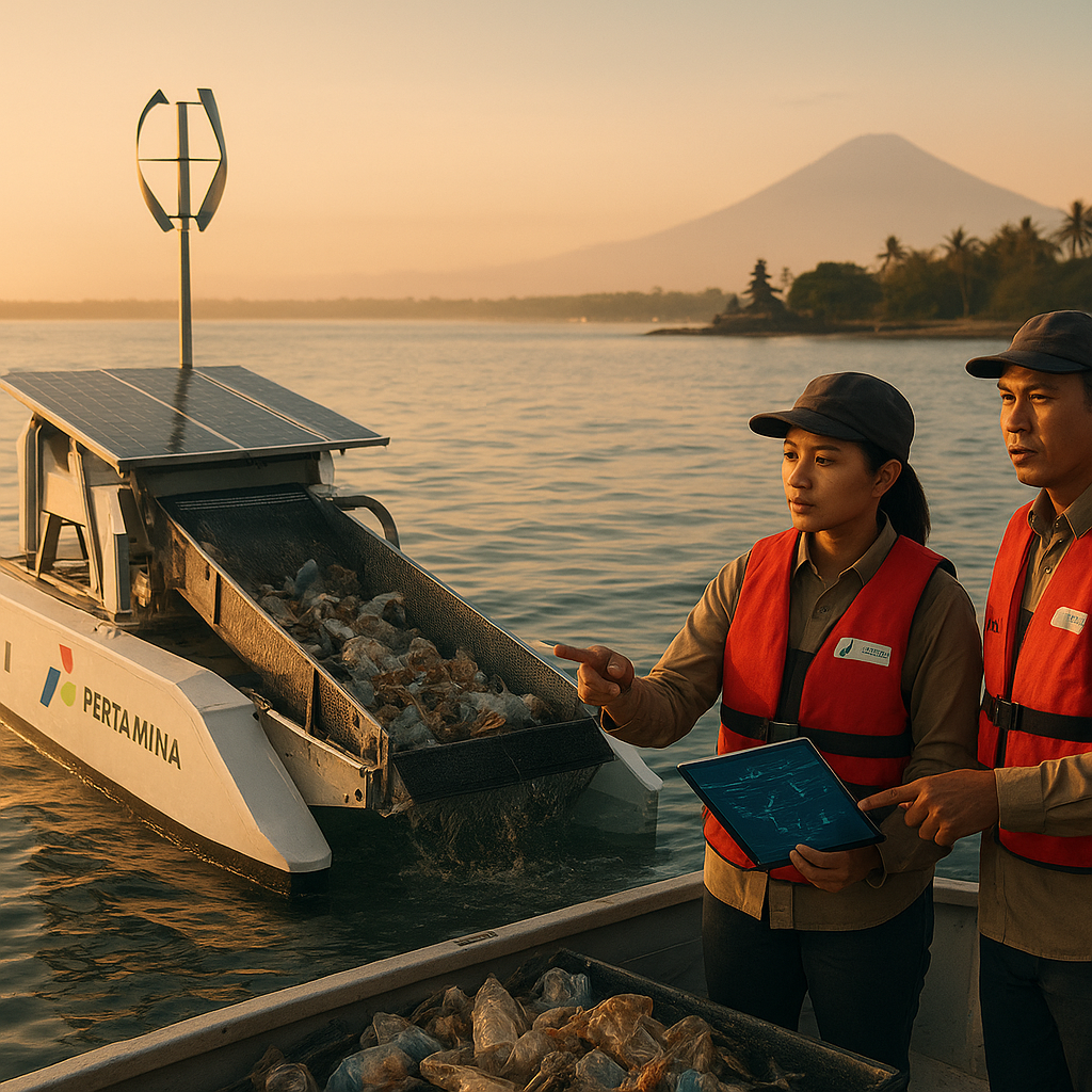 Autonomous Trash Skimmer, Solusi AI Pertamina Bersihkan Sampah Laut di Bali