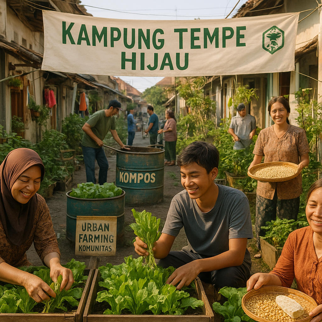 Kampung Tempe Hijau: Gerakan Urban Farming di Surabaya Wujudkan Ketahanan Pangan Keluarga