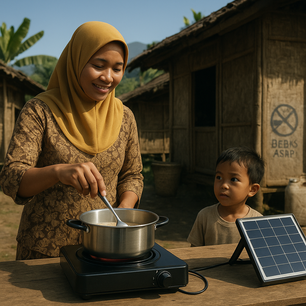 Kompor Listrik Tenaga Surya Portable untuk Kurangi Ketergantungan Kayu Bakar di Daerah Terpencil