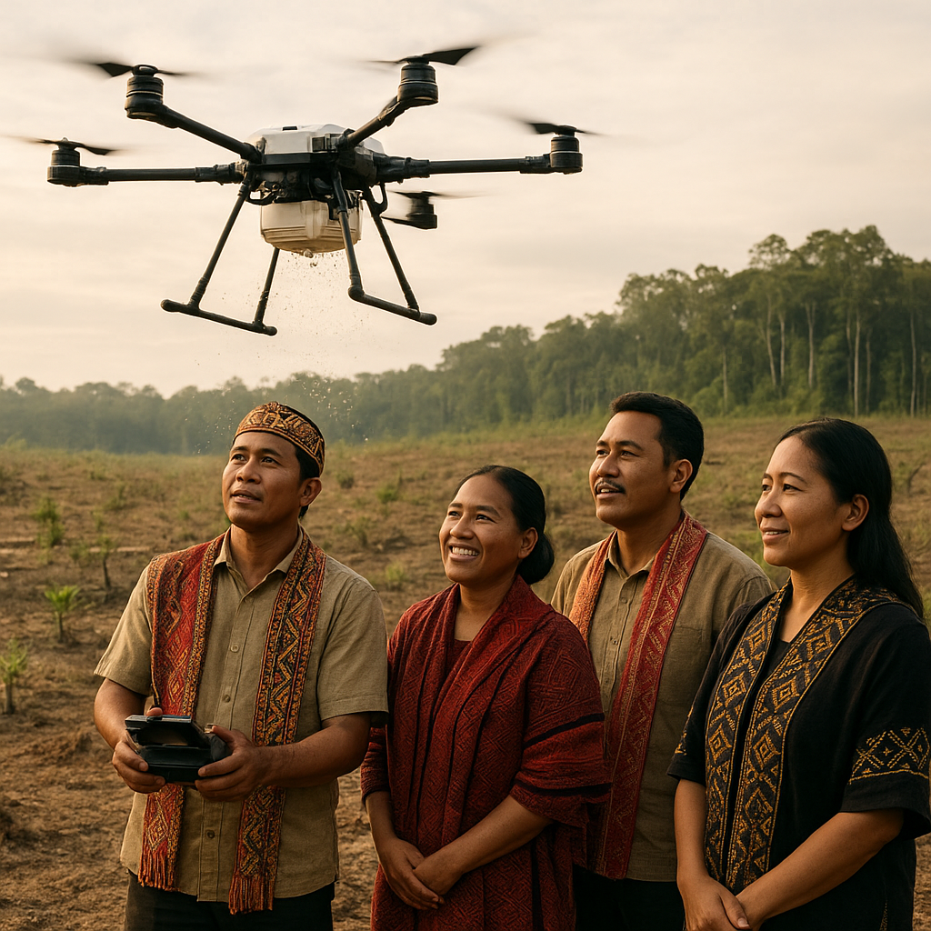Drone Penebar Benih & Pupuk: Revolusi Reboisasi Lahan Kritis oleh Masyarakat Adat
