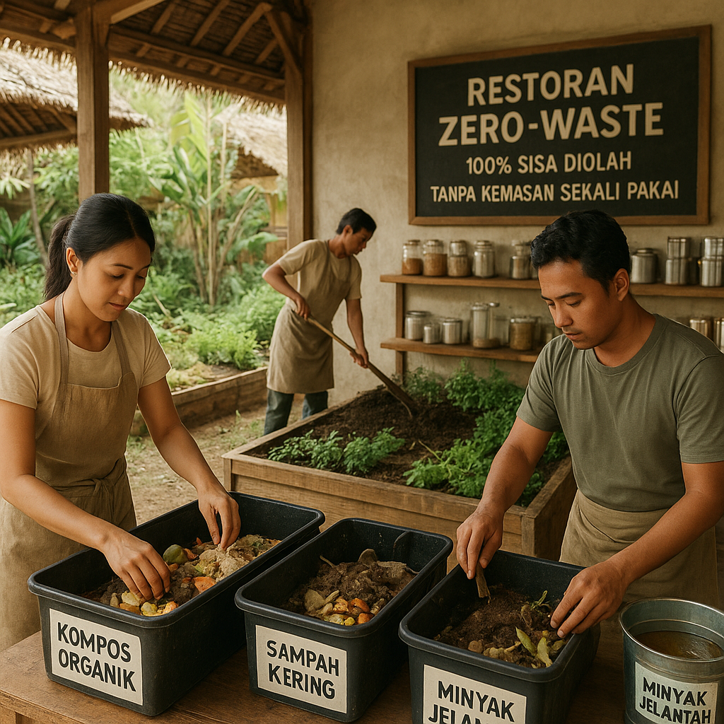 Restoran di Bali Pionir Sistem 'Zero-Waste' dengan Mengolah 100% Sisa Makanan dan Kemasan