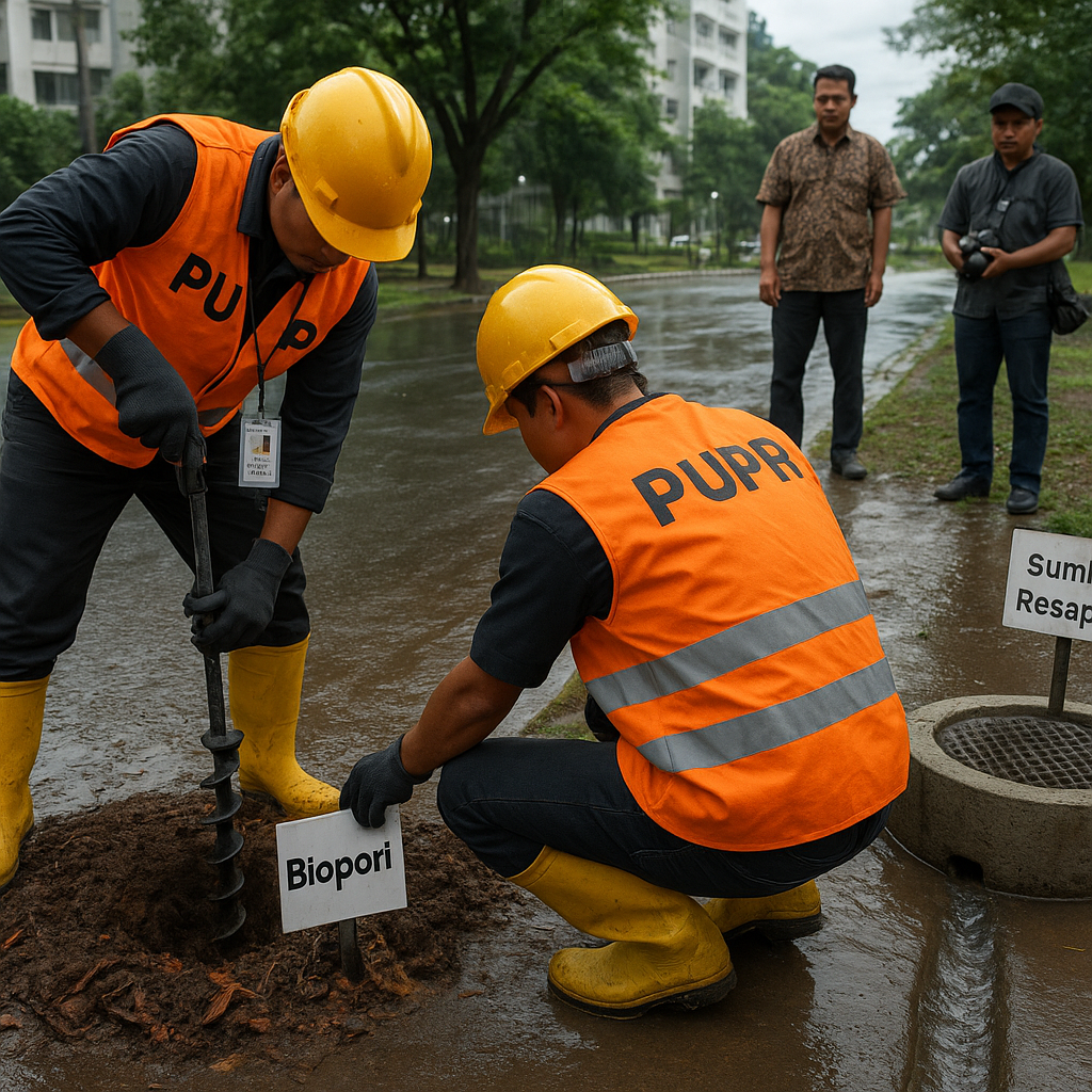 Kementerian PUPR Optimalkan Biopori dan Sumur Resapan untuk Tangani Banjir Perkotaan